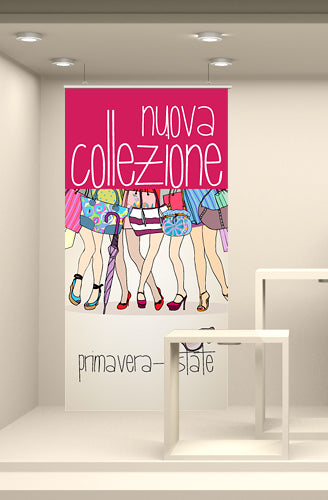 FONDALI 2X1 NUOVA COLLEZIONE PRIMAVERA ESTATE ALLESTIMENTO VETRINE SCARPE BORSE