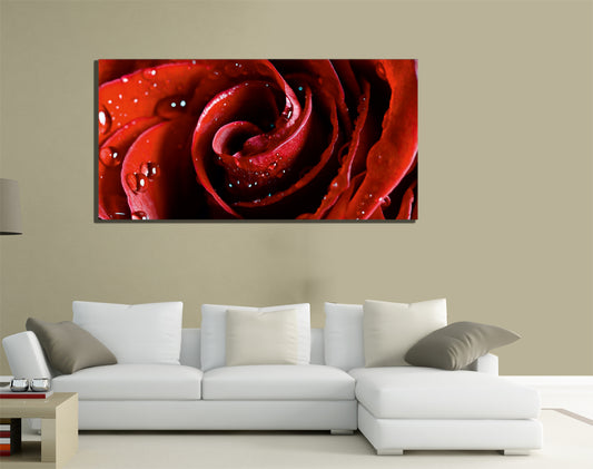 QUADRI MODERNI POSTER 100X70 ARREDO CASA LOVE AMORE PASSIONE ROSA RED ROSSO ARTE