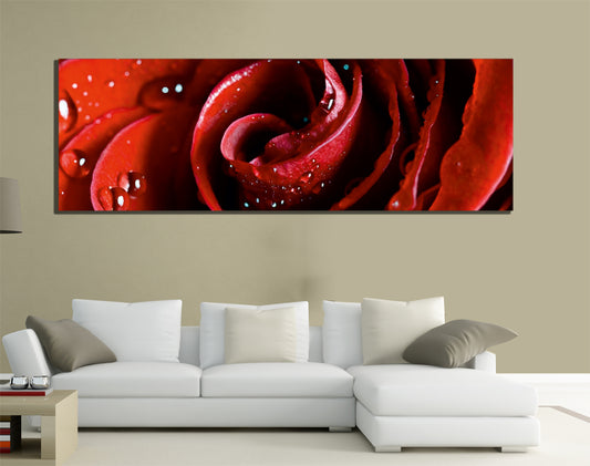 QUADRI MODERNI TELA 150X50 ARREDO CASA LOVE AMORE PASSIONE ROSA RED ROSSO ARTE