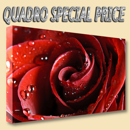 QUADRI MODERNI TELA 30x50 ARREDO CASA LOVE AMORE PASSIONE ROSA RED ROSSO ARTE