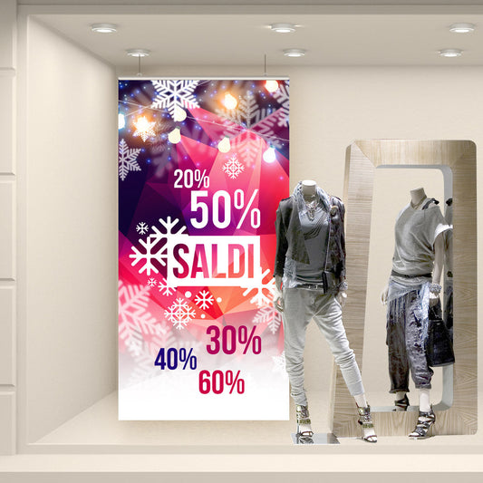 FONDALI SALDI INVERNALI 2X1 VETRINE SALE FUORI TUTTO STOCK PREZZO AFFARE -50%