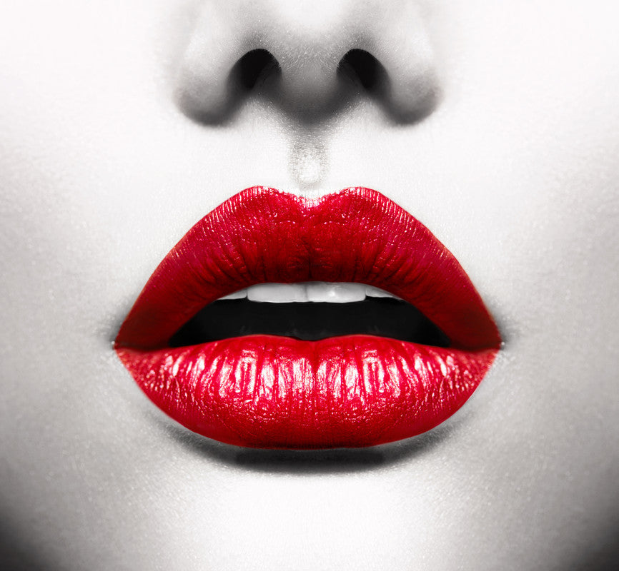 QUADRI MODERNI POSTER 100X140 LABBRA LIPS ROSSETTO RED ARTE TRUCCO ESTETICA