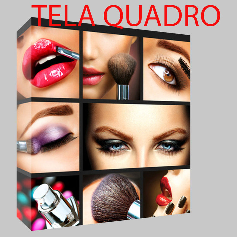 QUADRO MODERNO TELA 90X90 TRUCCO ESTETICA ACCONCIATURE PARRUCCHIERI MAKE UP