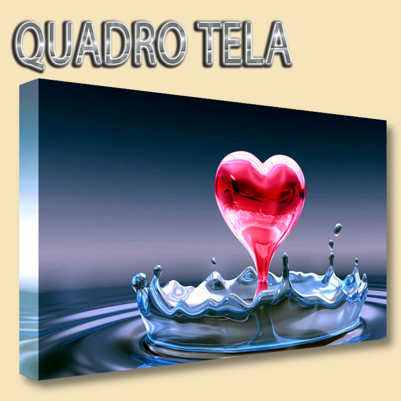 QUADRI MODERNI TELA XXL 200X125 AMORE LOVE PASSIONE ACQUA ARTE ASTRATTO HEART