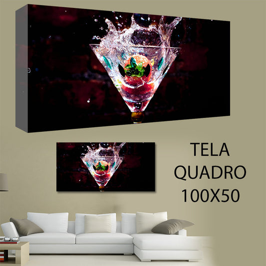 QUADRI MODERNI TELA 100X50  BAR ARREDO PUB COCKTAIL CAPIROSKA ALCOLICO