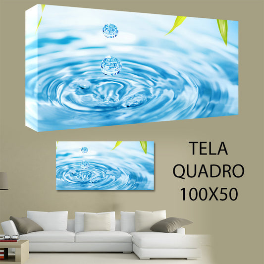 QUADRI MODERNI TELA 100X50   ACQUA RELAX BENESSERE ARREDO ESTETICA MASSAGE