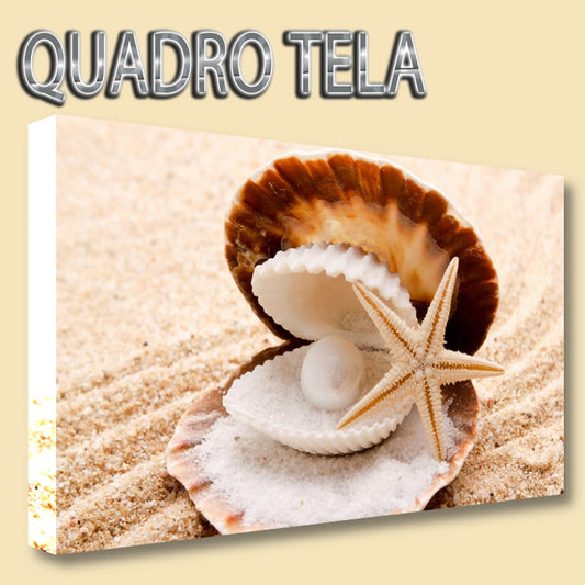 QUADRI MODERNI TELA XXL 200X125  CONCHIGLIE STELLE MARINE SPIAGGIA ESTATE ARREDO