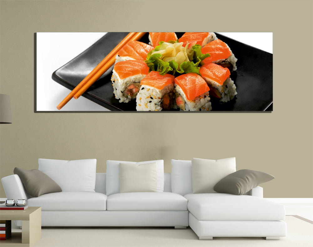 QUADRI MODERNI TELA 150X50 ARTE ARREDO JAPANESE FOOD SUSHI ORIENTALE ORIENTE