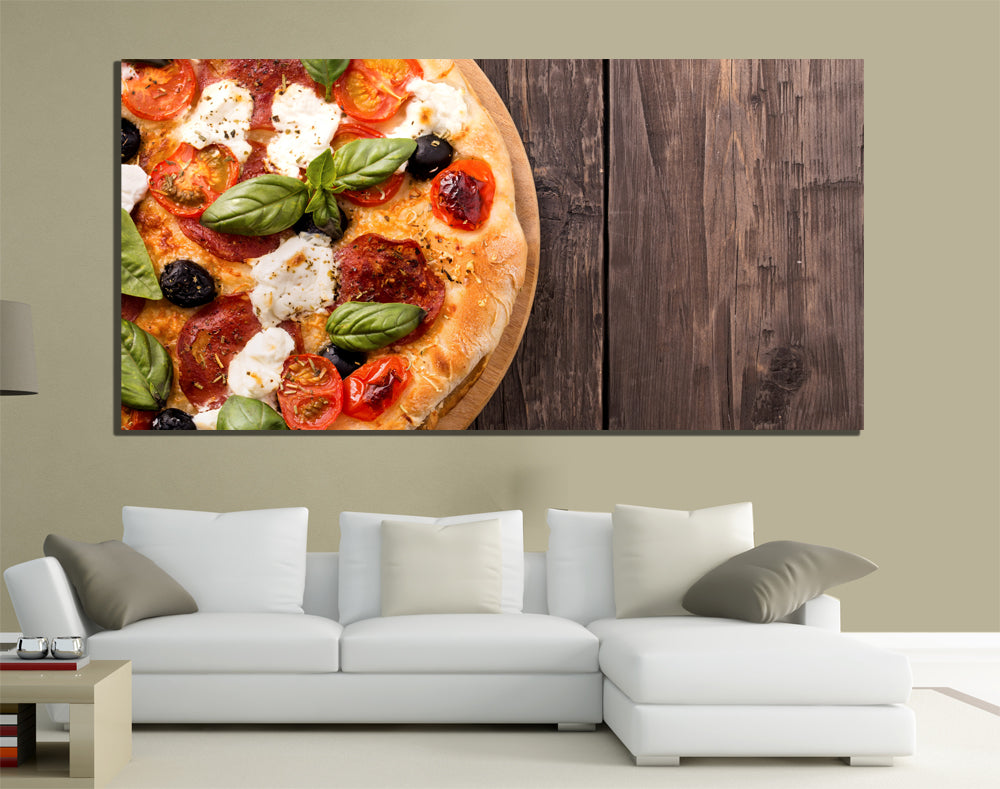 QUADRI MODERNI TELA 100X50 PIZZA NAPOLETANA CIBO ARTE ITALIAN FOOD ARTE