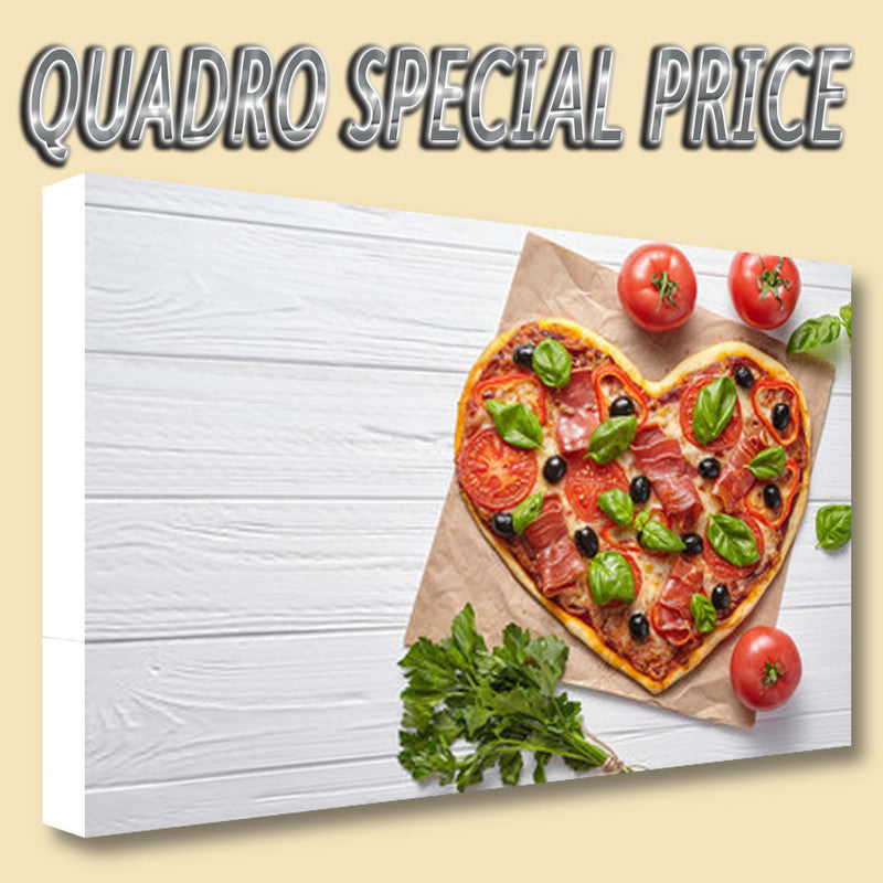 QUADRI MODERNI TELA 30x50 PIZZA NAPOLETANA CIBO ARTE ITALIAN FOOD ARTE HEART