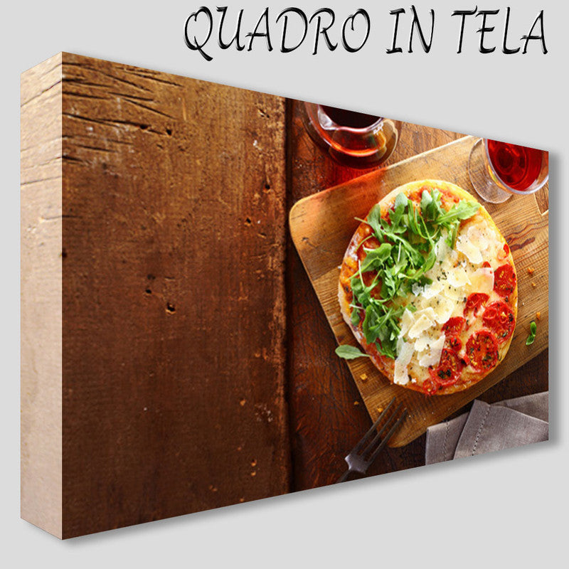 QUADRI MODERNI TELA 100X70 FOOD PIZZA NAPOLETANA ITALIAN PIZZERIA MANGIARE