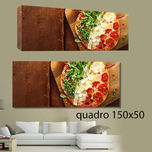 QUADRI MODERNI TELA 150X50  FOOD PIZZA NAPOLETANA ITALIAN PIZZERIA MANGIARE