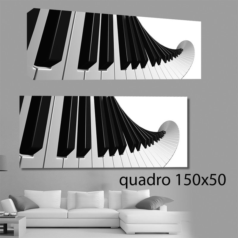 QUADRI MODERNI TELA 150X50 PIANOFORTE PIANOLA MUSICA CLASSICA JAZZ ARREDO